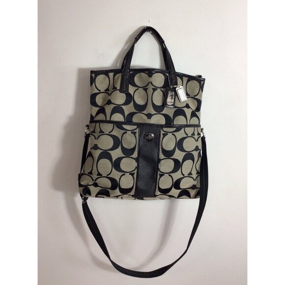 Coach Black and Cream Tote Bag - Picture 1 of 9